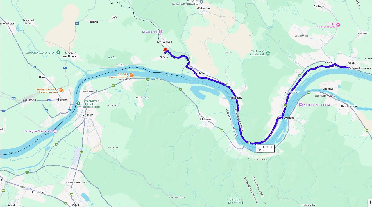 Štúrovo cyklotrasa cez Chľabu